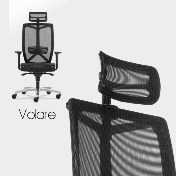 Cadeira Flexform Volare 600 100% em Tela com Apoio de Cabeça - Image 6