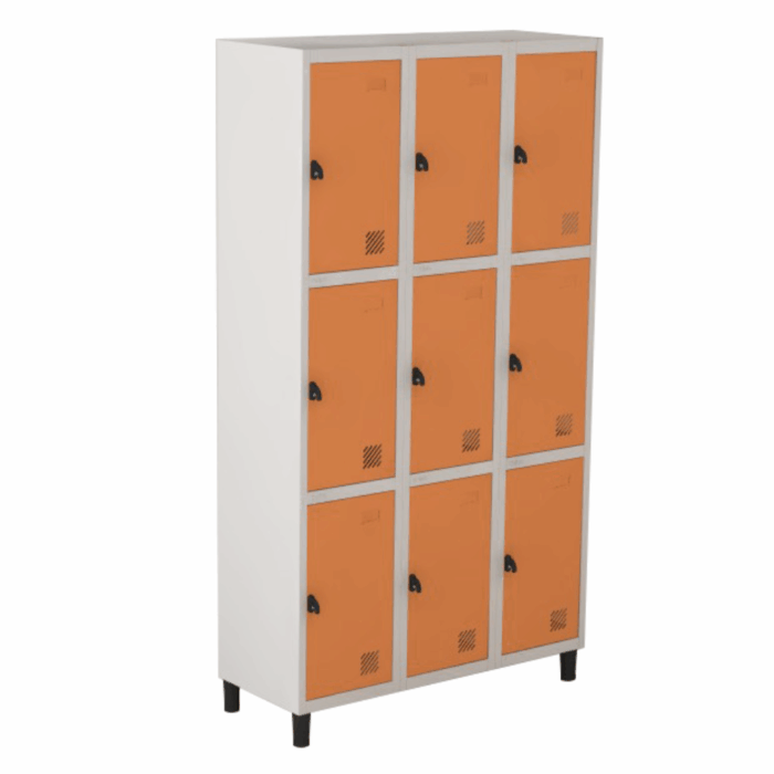 Locker em aço com 9 portas